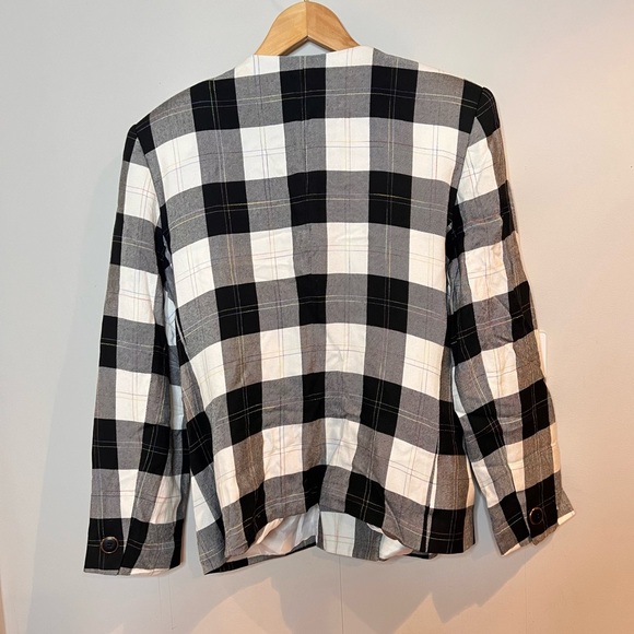 VINTAGE | Amanda Smith plaid boxy oversized double breasted blazer - Picture 8 of 10